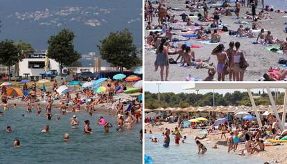 FOTO Pogledajte velike gužve na plažama u Splitu, Zadru...