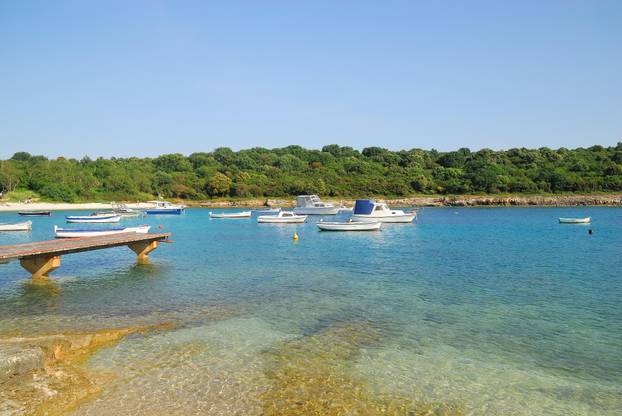 Premantura, Istria, Croatia. Uvala Polje bay.