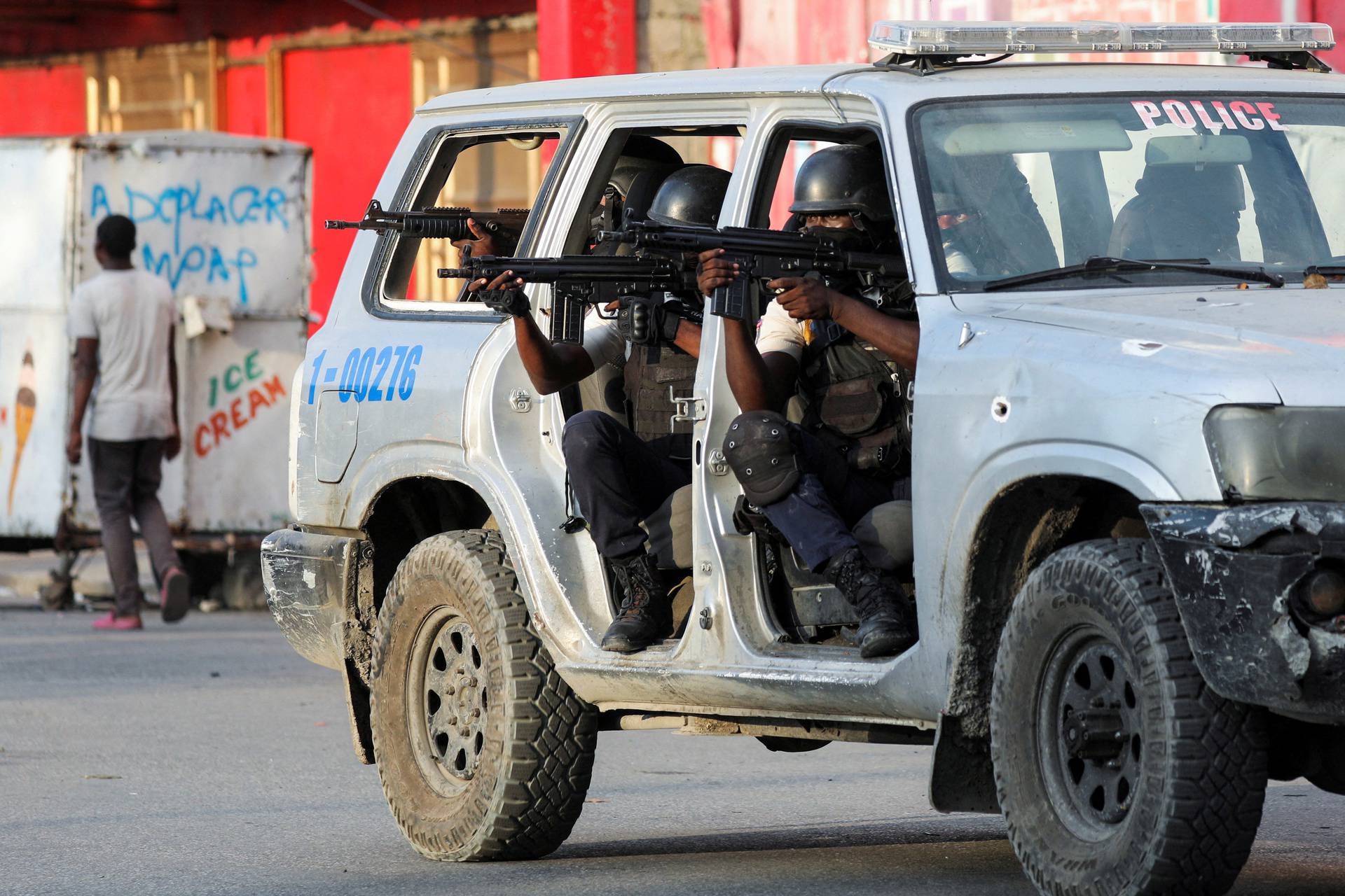 Gunfire near Haiti's National Palace, in Port-au-Prince