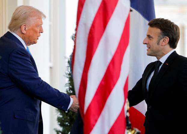 U.S. President Trump meets with French President Macron, in Washington