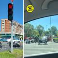 VIDEO Troje ljudi ozlijeđeno u sudaru policijskog motocikla i automobila u Novom Zagrebu