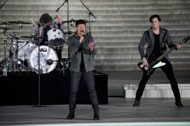 FILE PHOTO: Arnold of 3 Doors Down performs during Trump pre-inaugural rally at the Lincoln Memorial in Washington