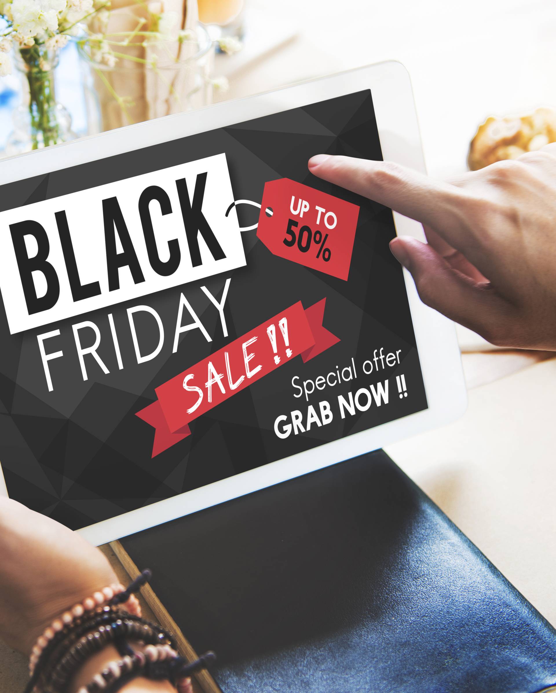 Black Friday Discount Half Price Promotion Concept