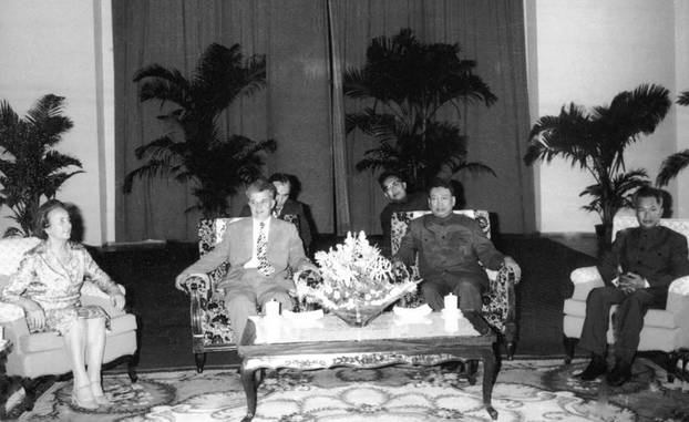 Cambodia: Pol Pot and Khieu Samphan meeting with Nicolae Ceausescu and wife Elena, Bucharest, Romania, May 28-30, 1978.