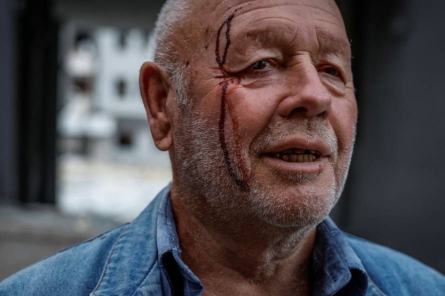 Aftermath of a Russian missile and drone attack in Kyiv