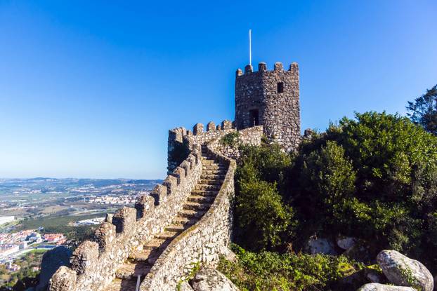 Castle of moors in Sintra, Portugal