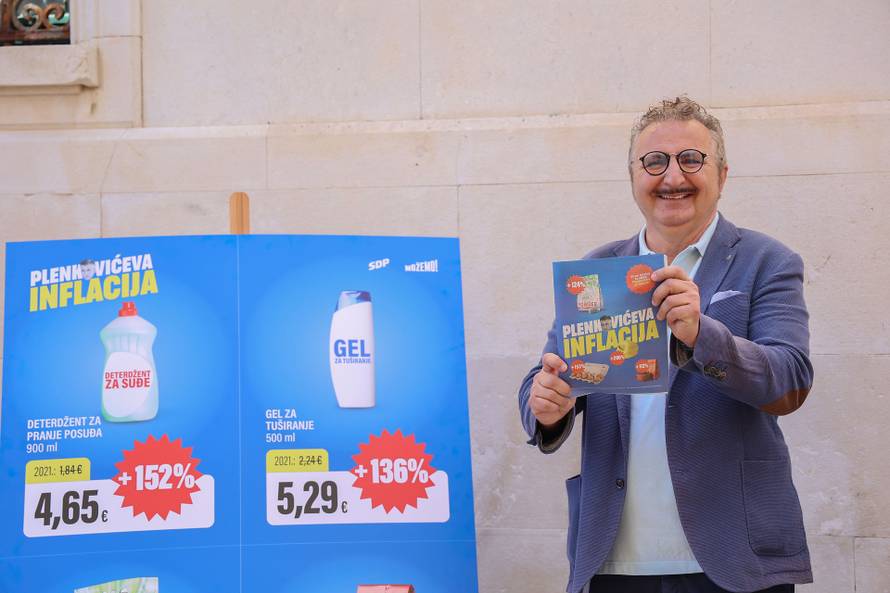 Split: Konferencija za medije povodom zajedničke kampanje SDP-a i Možemo! "Plenkovićeva inflacija"
