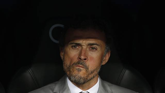 Barcelona coach Luis Enrique before the match