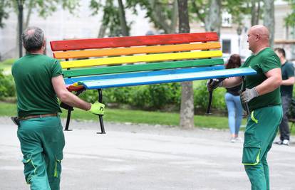 Klupiranje na Zrinjevcu: Nitko nije maznuo šarenu klupu, Grad ju je uklonio. Rekli su nam zašto