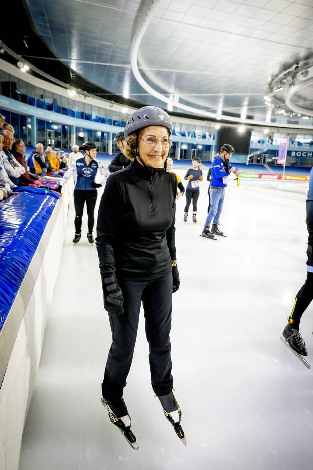 Princess Margriet ice skating during the Dutch 100, Heerenveen, Netherlands - 23 Mar 2025