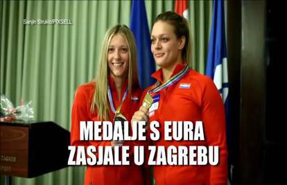 Medalje oko vrata: Sandra i Ana vratile se u Zagreb