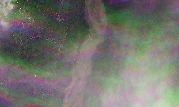Satellite image shows Manakamana following a flash flood