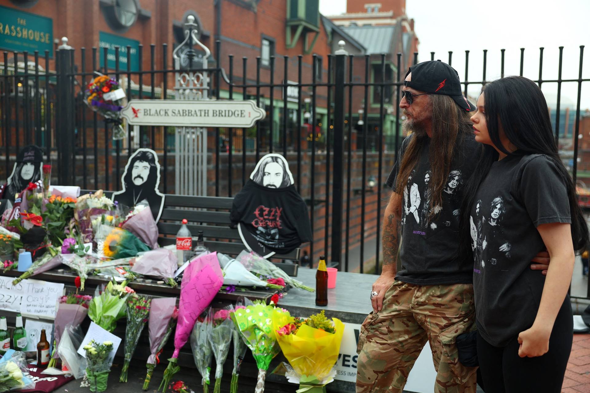 Fans pay tribute following the death of Ozzy Osbourne, in Birmingham