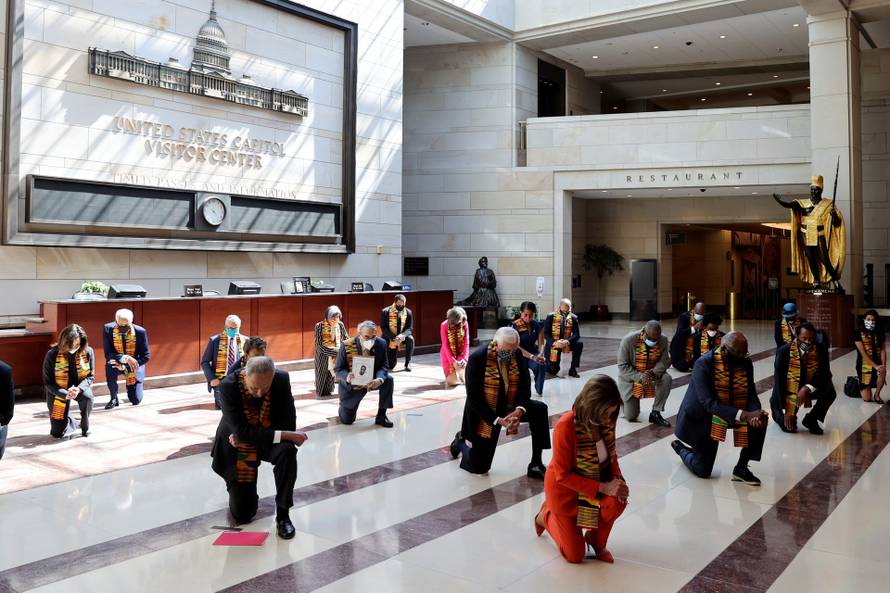 U.S. Congressional Democrats hold events to unveil police reform legislation at the U.S. Capitol in Washington  on Capitol Hill in Washington