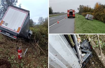 Nova nesreća na A3: Sudarili se kombi i kamion, teretnjakom probio ogradu i izletio u jarak