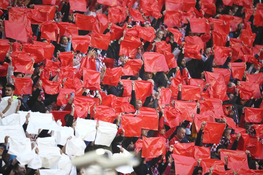 Navijači na utakmici Hrvatska - Rusija