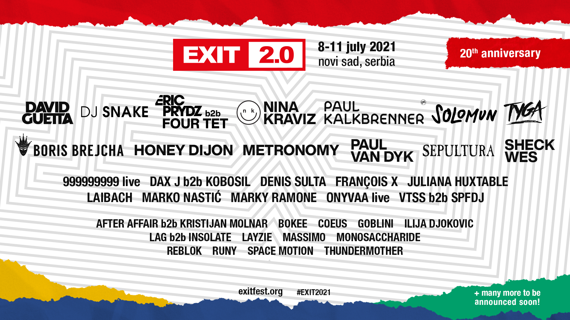 Nova imena pojačavaju veliku proslavu 20. godišnjice EXIT festivala
