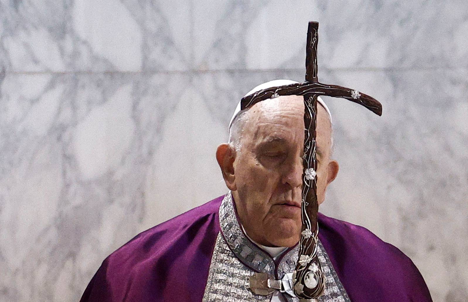 FILE PHOTO: Pope attends Ash Wednesday mass at Church of Santa Sabina in Rome