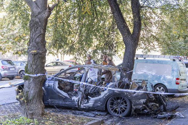 U centru Osijeka izgorio automobil