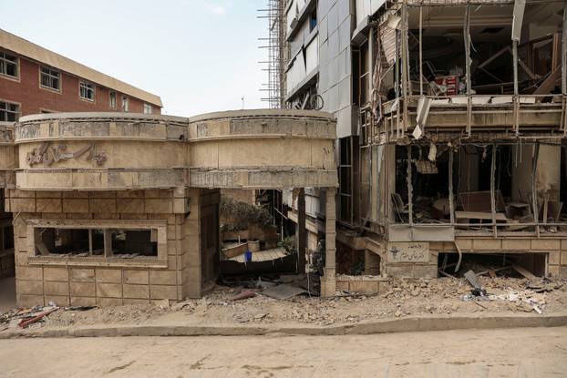Aftermath of an Israeli and the U.S. strike on Gandhi Hotel Hospital, in Tehran