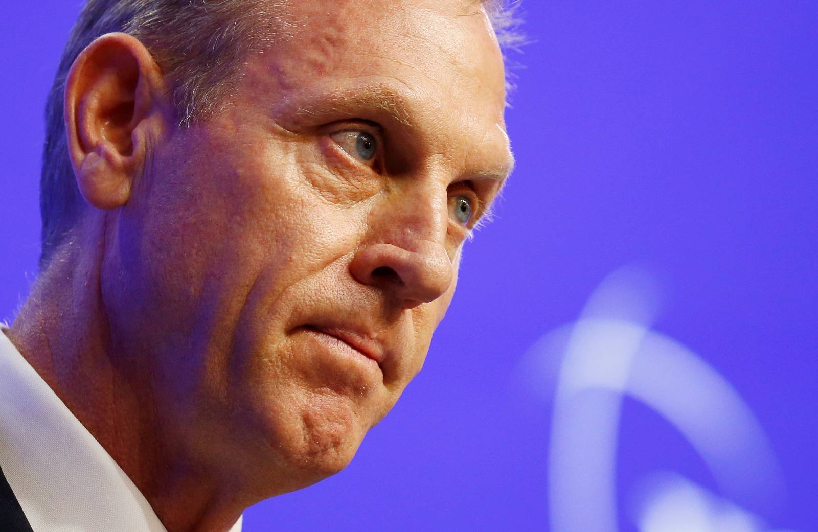 Acting U.S. Defense Secretary Patrick Shanahan reacts during the IISS Shangri-la Dialogue in Singapore