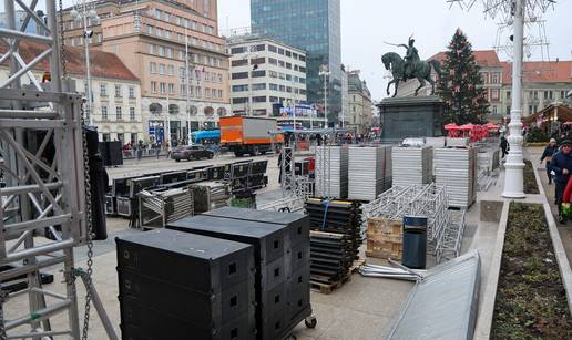 FOTO Zagreb se sprema za fe&scaron;tu! Po&ccaron;ela monta&zcaron;a pozornice za do&ccaron;ek Nove 2026. godine