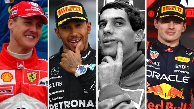 Michael Schumacher, Lewis Hamilton, Ayrton Senna, Max Verstappen