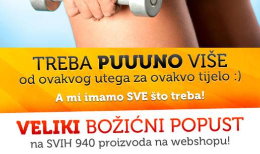 Fitness.com.hr: Božićni popust na svih 940 proizvoda