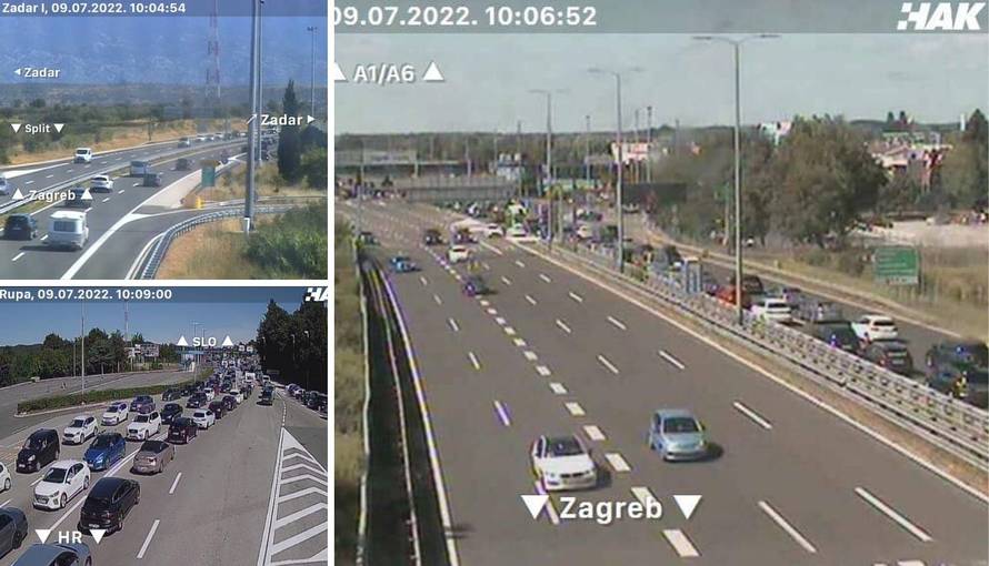 Špica sezone, gužve i kolone na svim cestama prema moru, a na A1 zbog jakog vjetra samo auti