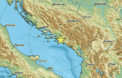 Novi potres od 3,2 Richtera u BiH uzdrmao je i jug Hrvatske