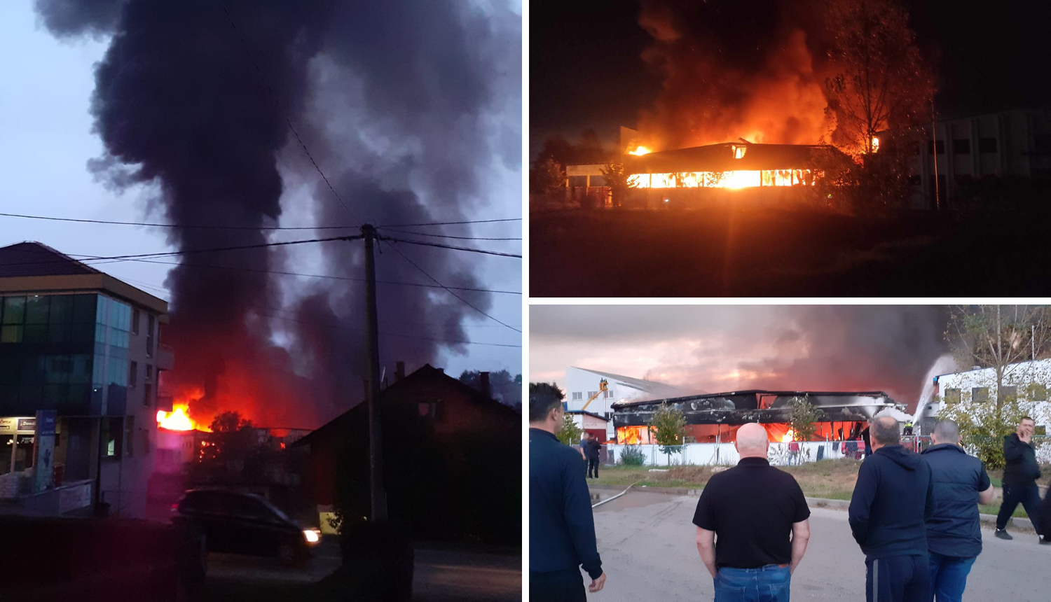 U požaru u Gradačcu izgorjeli pogoni velike tvornice odjeće, vatra gutala sve pred sobom