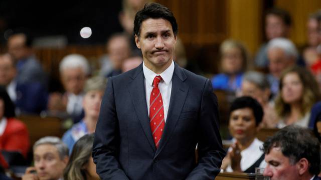 FILE PHOTO: Canada's Prime Minister Justin Trudeau rises to make a statement in the House of Commons on Parliament Hill in Ottawa
