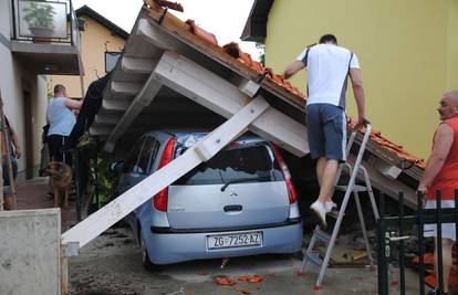 Snažan vjetar u Zagrebu rušio stabla, oštećeni su automobili 