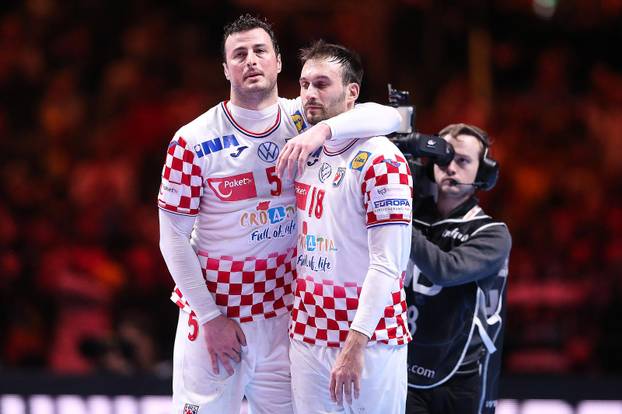 Stockholm: Tuga rukometaša Hrvatske nakon izgubljene utakmice u finalu rukometnog EP