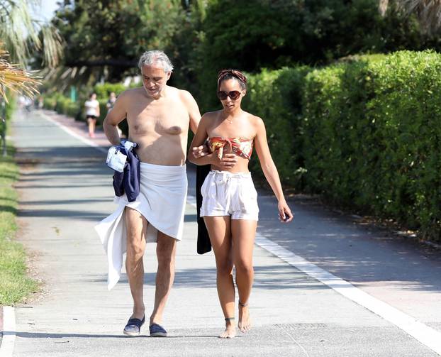 *EXCLUSIVE* MUST CALL FOR PRICING BEFORE USAGE  - Italian singer and Opera star Andrea Bocelli looks in good health after revealing recently that he contracted Coronavirus and made a full recovery by the end of March!