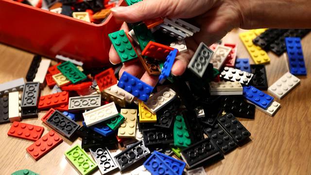 FILE PHOTO: Rita Ebel, nicknamed "Lego grandma", builds a wheelchair ramp from donated Lego bricks in the living room of her flat in Hanau