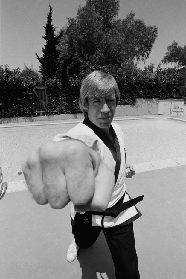 Actor Chuck Norris at Home