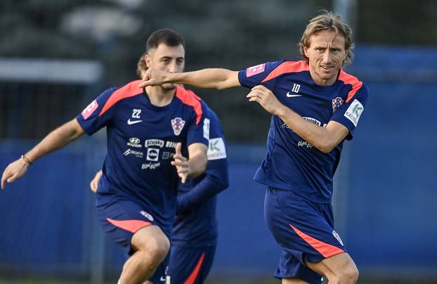 Zagreb: Trening nogometaša hrvatske nogometne reprezetacije