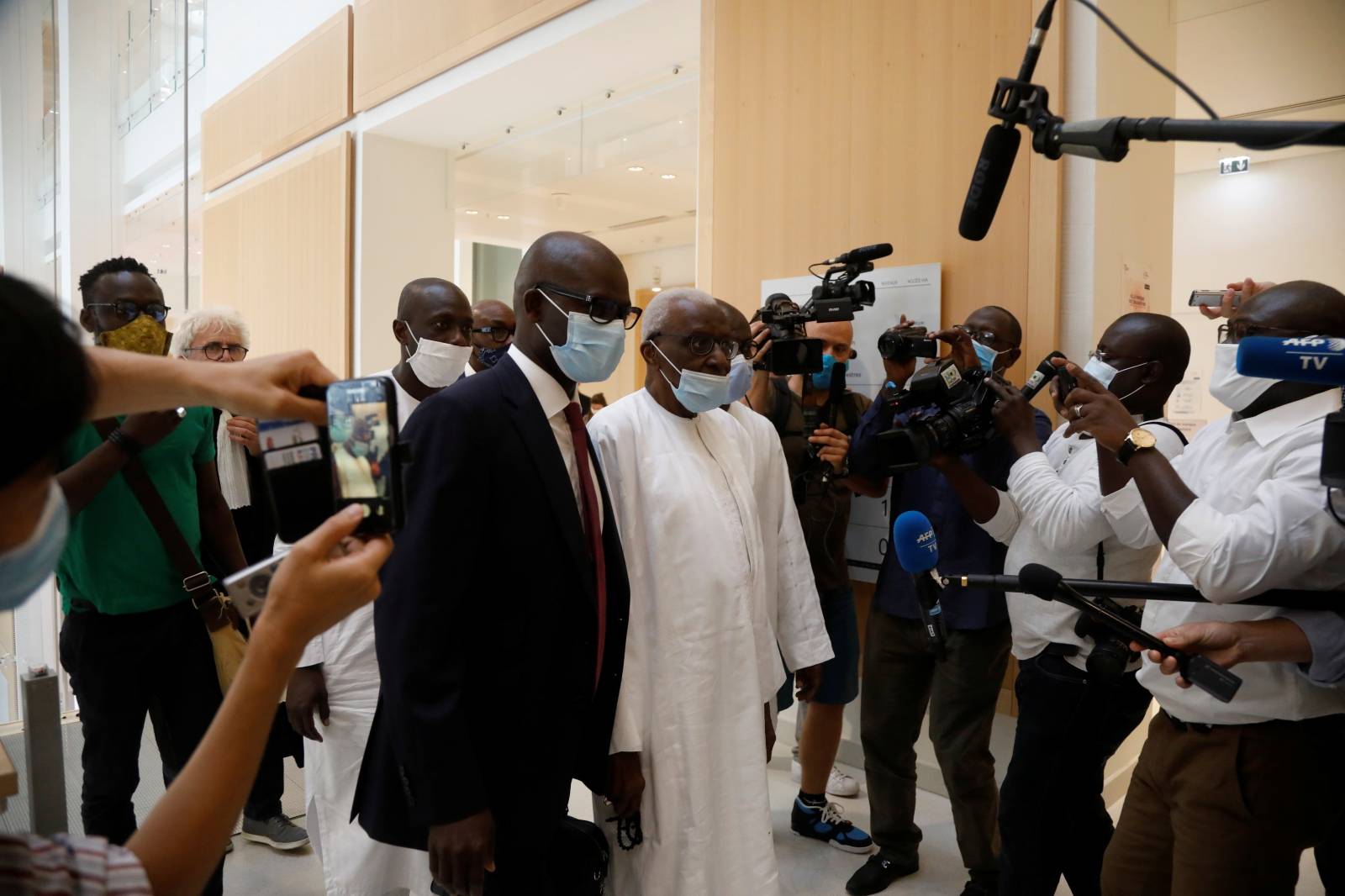 Former IAAF President Lamine Diack attends trial in Paris