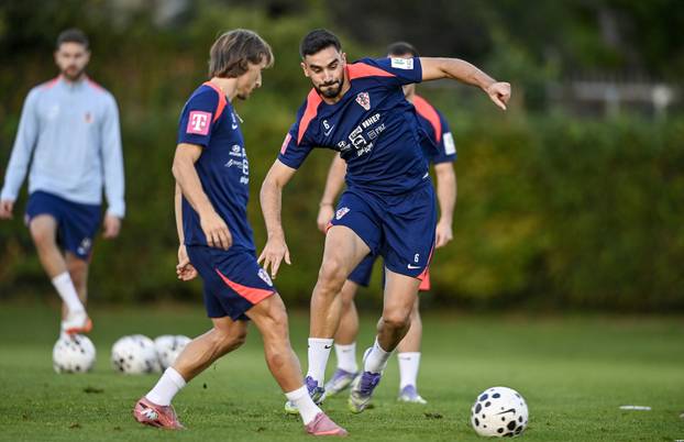 Zagreb: Trening nogometaša hrvatske nogometne reprezetacije