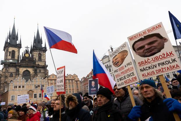 A demonstration in support of Czech President called "We stand for our President" in Prague