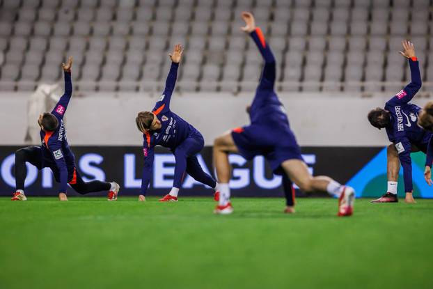 Split: Trening nogometaša reprezentacije Hrvatske na Poljudu