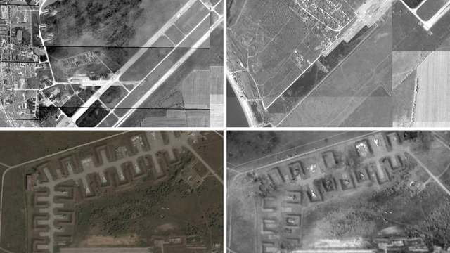 FOTO Gomila ruskih aviona uništena u eksploziji na Krimu, pogledajte satelitske snimke