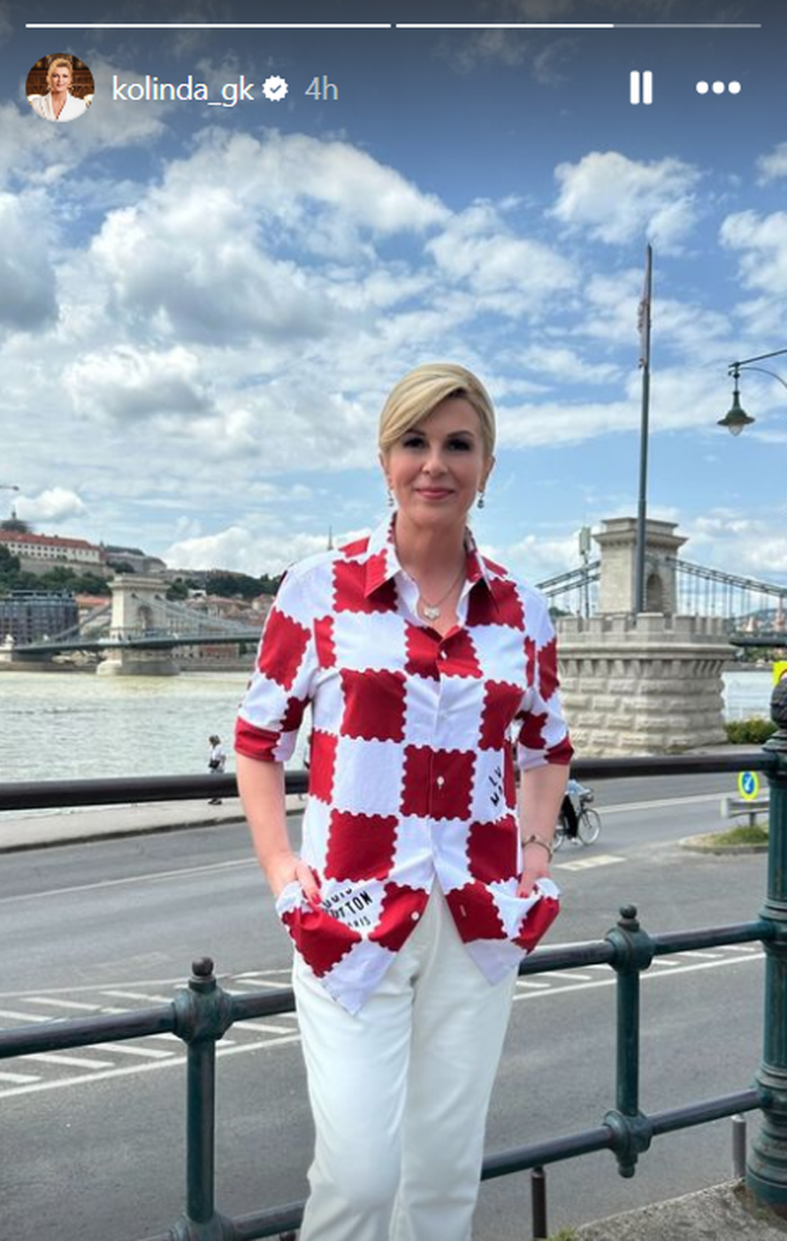 Kolinda u kockicama poslala poruku 'vatrenima': 'Uvijek uz vas. Samo hrabro i do pobjede'