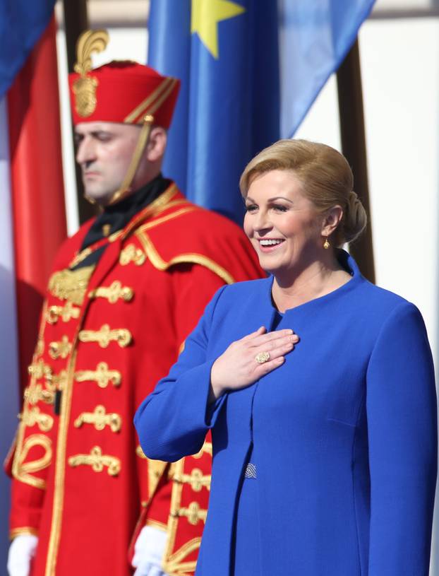 Zagreb: Inauguracija predsjednice Kolinde Grabar Kitarovi? na Trgu sv. Marka