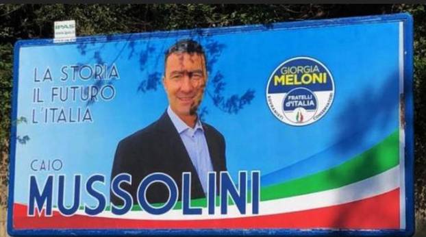 Italy, Rome: Caio Giulio Cesare Mussolini, great-grandson of Benito Mussolini, debuts as EU candidate for the far-right party Brothers of Italy (Fratelli d