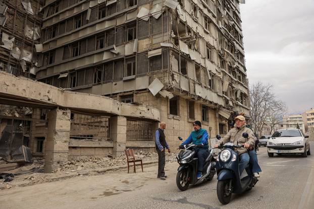 Aftermath of an Israeli and the U.S. strike on Gandhi Hotel Hospital, in Tehran