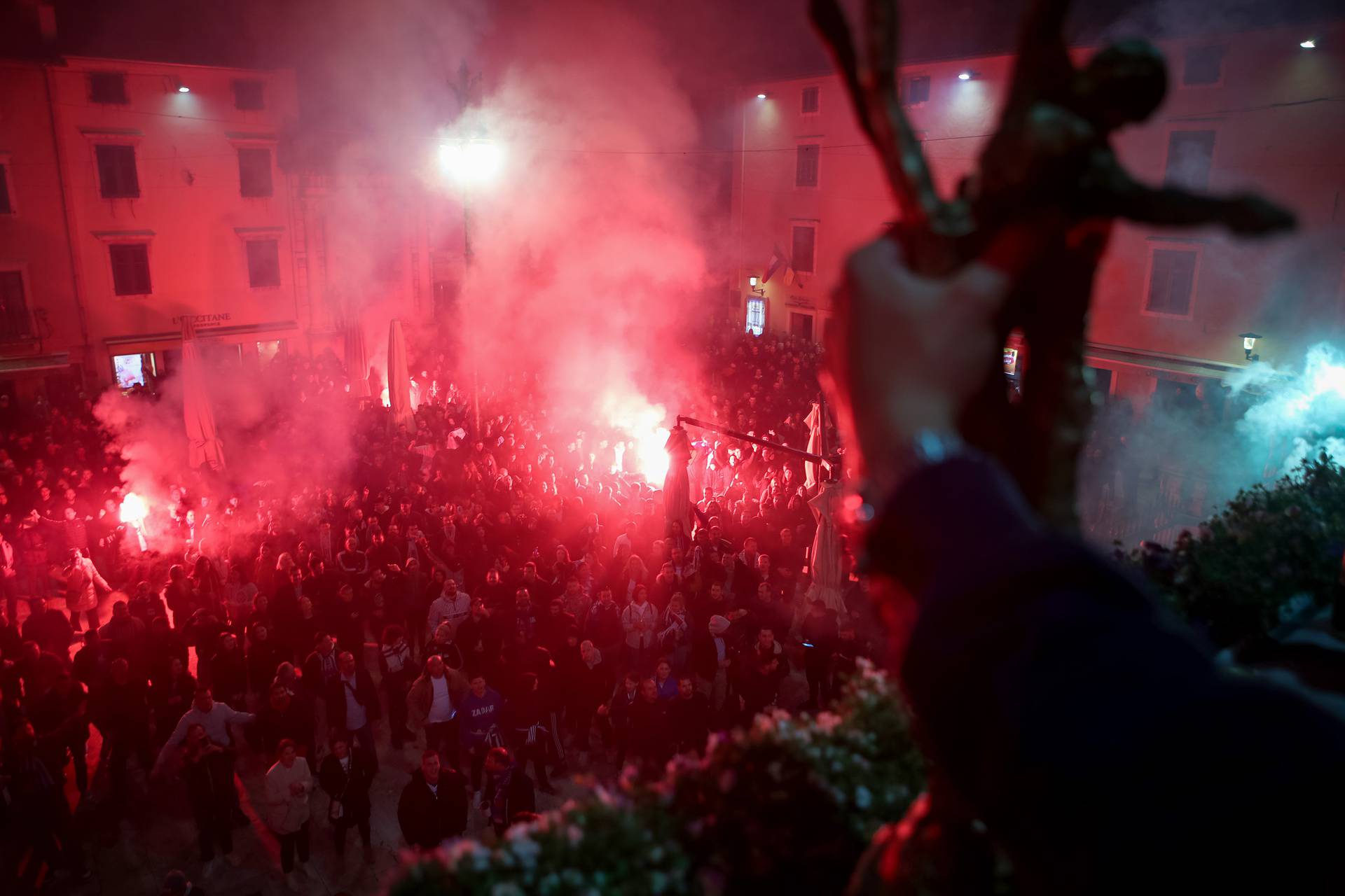 Zadar: Doček košarkaša Zadra nakon osvojenog kupa