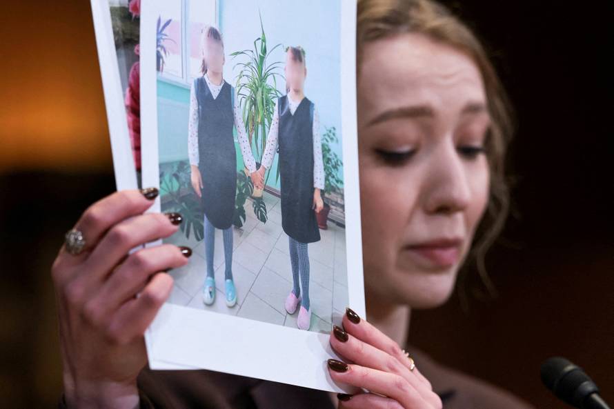 FILE PHOTO: A U.S. Senate Appropriations subcommittee holds a hearing on the abduction of Ukrainian children by Russia on Capitol Hill in Washington