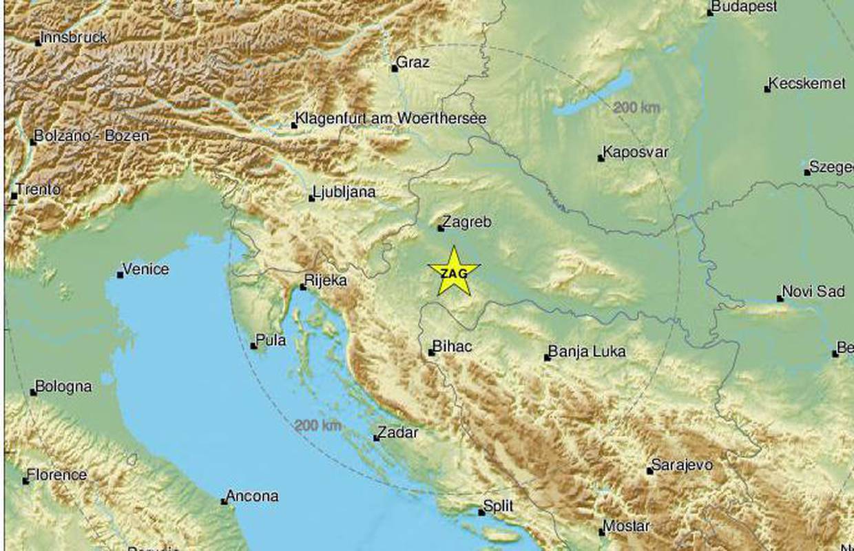 Dva noćna potresa uznemirila građane: Treslo je 3.0 u Petrinji i kod Makarske 3.3 po Richteru